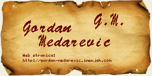 Gordan Medarević vizit kartica